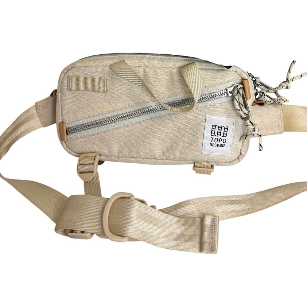 Topo Designs Mini Quick Pack Canvas Crossbody Waist Bag Natural Neutral